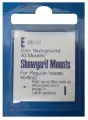22x25mm Showgard Mounts - Pre-cut Singles (Black)