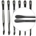 Straight Tip Nickel Tongs 6"