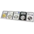 5 Slab Certified Coin Easel Display