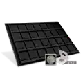 Horizontal 2x2 Display Tray (28 Slots) Black