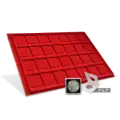 Horizontal 2x2 Display Tray (28 Slots) Red