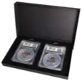 2 Slab Paperboard Certified Coin Gift Box