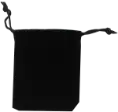 Velour Drawstring Pouch - 2.75x3.25 Black