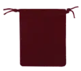 Velour Drawstring Pouch - 2.75x3.25 Maroon