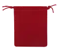 Velour Drawstring Pouch - 2.75x3.25 Red