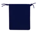 Velour Drawstring Pouch - 2.75x3.25 Navy Blue