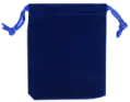 Velour Drawstring Pouch - 2.75x3.25 Royal Blue