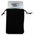 Velour Drawstring Pouch - 3x4.25 Black