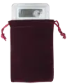 Velour Drawstring Pouch - 3x4.25 Maroon