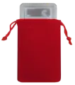 Velour Drawstring Pouch - 3x4.25 Red