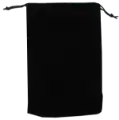 Velour Drawstring Pouch - 5x7.5 Black