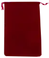 Velour Drawstring Pouch - 5x7.5 Red