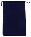 Velour Drawstring Pouch - 5x7.5 Navy Blue