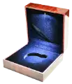 Lighted L Capsule Box with Faux Wood Grain Finish