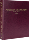 American Silver Eagles 1986-2021, Date Set P, S, & W (Burgundy)