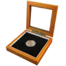 Guardhouse 5x5 Glass-top Wood Display Box - Holds Medium Sized Capsule