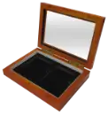 Wood Glass-Top Display Slab Box - 2 Slab Universal