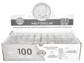 Round Coin Tube-Half-Dollar, 100/box