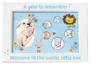 Babys First Year Coin & Photo Frame (Boy)