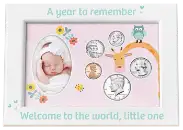 Babys First Year Coin & Photo Frame (Girl)