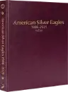 American Silver Eagles 1986-2021, Date Set P, S, & W (Burgundy)