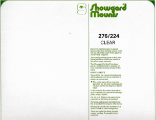 276/224 Showgard Mounts for Souvenir Sheets (Clear)