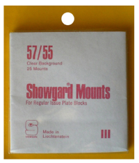 57/55 Showgard Plate Blocks and Covers (Clear)