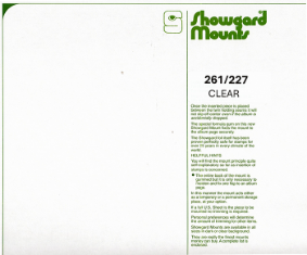 261/227 Showgard Mounts for Souvenir Sheets (Clear)
