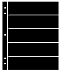 Supersafe Stocksheets 5 Rows 46mm, Black