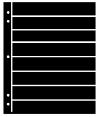 Supersafe Stocksheets 8 Rows 29mm, Black