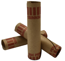 Preformed Tube Coin Wrappers - Cent