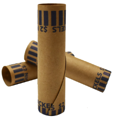 Preformed Tube Coin Wrappers - Nickel