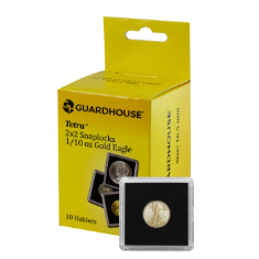1/10 Oz American Gold Eagle 2x2 Tetra Snaplock Coin Holder - 10 per pack