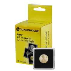 1/4 Oz American Gold Eagle 2x2 Tetra Snaplock Coin Holder - 10 per pack