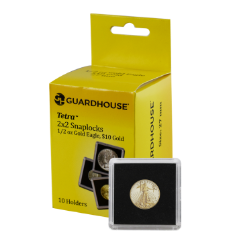 1/2 Oz American Gold Eagle 2x2 Tetra Snaplock Coin Holder - 10 per pack