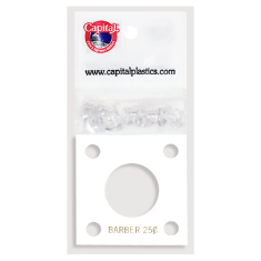 Capital Plastics 144 Coin Holder - Barber Quarter