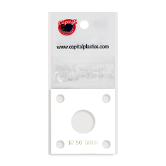 Capital Plastics 144 Coin Holder - $2.50 Gold