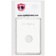 Capital Plastics Caps Coin Holder - Large Gold $ (type 2&3)