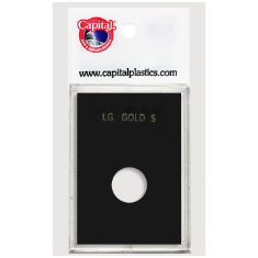 Capital Plastics Caps Coin Holder - Large Gold $ (type 2&3)