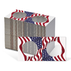 2.5x2.5 Paper Coin Holders for ASE/Large Dollar - American Flag