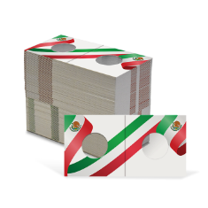 2x2 Paper Coin Holders for Nickel/Cent - Mexican Flag