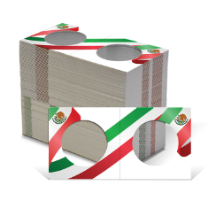 2.5x2.5 Paper Coin Holders for ASE/Large Dollar - Mexican Flag