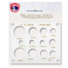 Gold Type Set Lib. 20, 10, 5, 3, 2.50, Type I,II,III