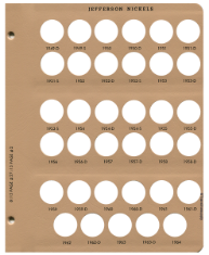 Jefferson Nickels Replacement Page 2 1949D - 1964