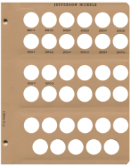 Jefferson Nickels Replacement Page 5 2001-P - 2005-D