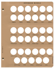 Jefferson Nickels with proof Replacement Page 3 1964-D - 1979