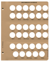 Jefferson Nickels with proof Replacement Page 4 1979-D to 1990-D