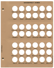 Roosevelt Dimes with Proof Replacement Page 4 1992-S Pr.-2002-S Pr.