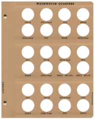 Washington Quarters with Proof Replacement Page 5 1971-D-1979-D