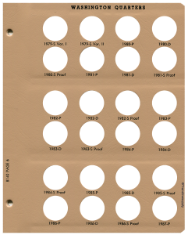 Washington Quarters with Proof Replacement Page 6 1979-S-1987-P